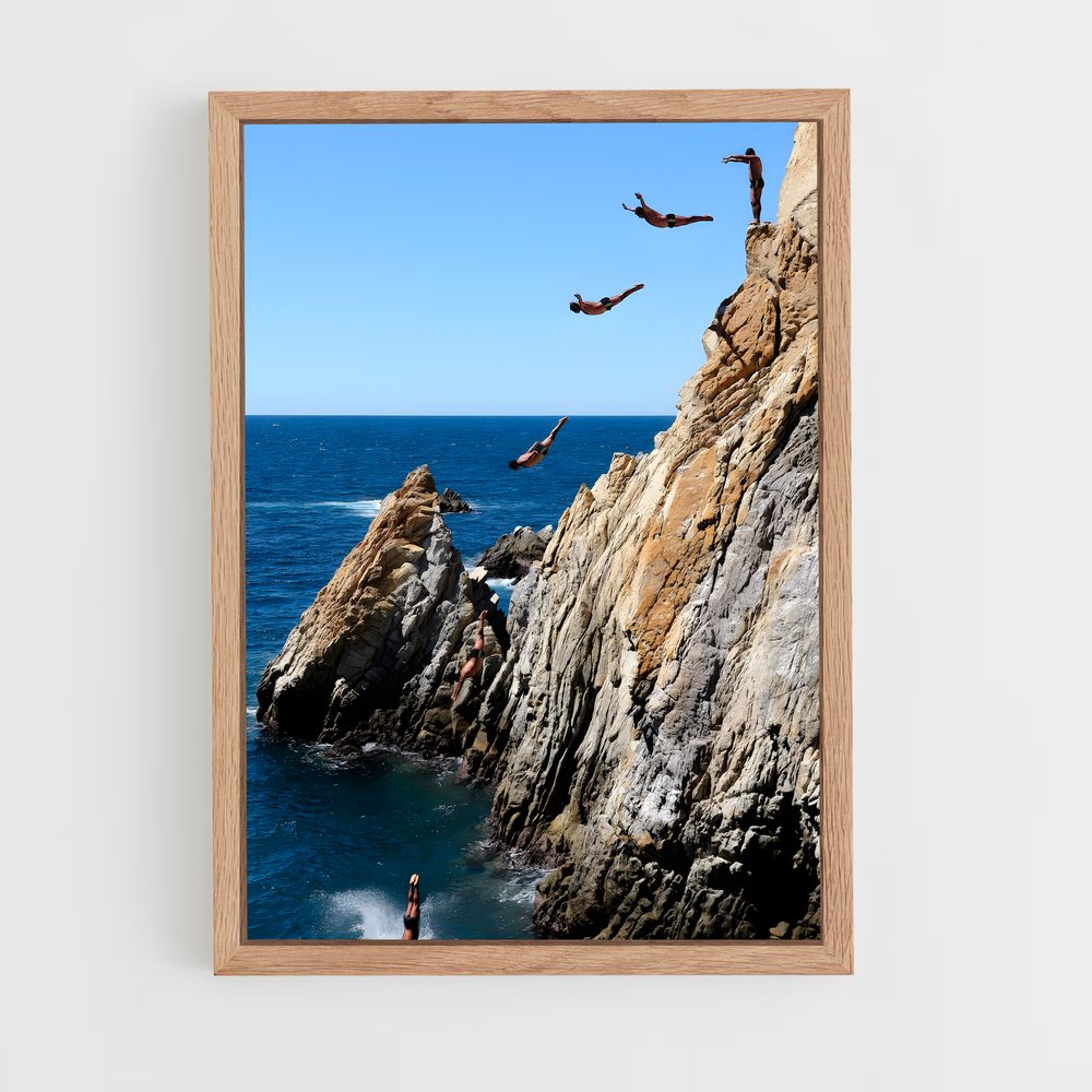 Poster quebrada acapulco chute – affiche Plongeon de falaise (vue 4)